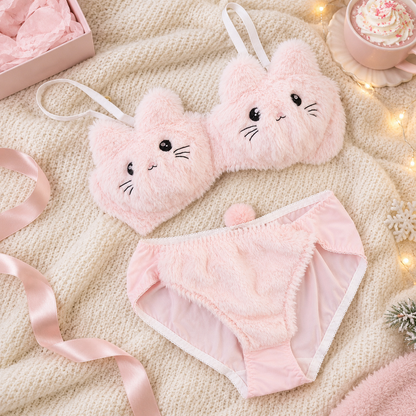 Hugsy - Plush Bra & Panty Set