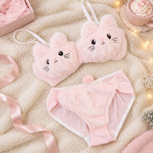 Hugsy - Plush Bra & Panty Set